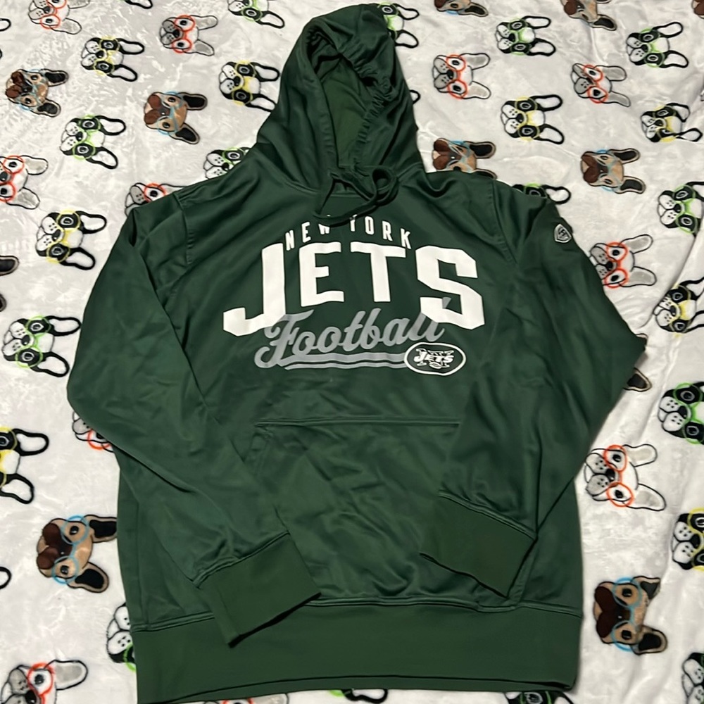 Size large New York Jets handshigh green hoodie!